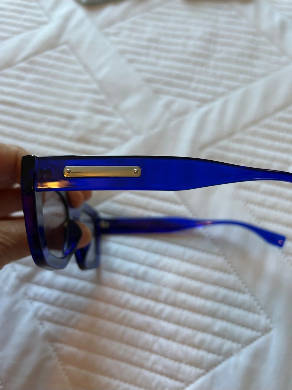 Bold Cobalt Blue women’s Rectangular Sunglasses